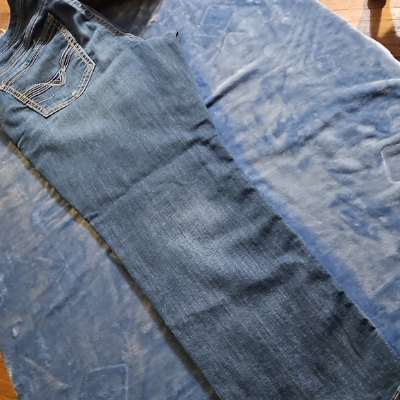 BKE Nolan Straight Dark Blue Denim Jeans 40S - Picture 4 of 16